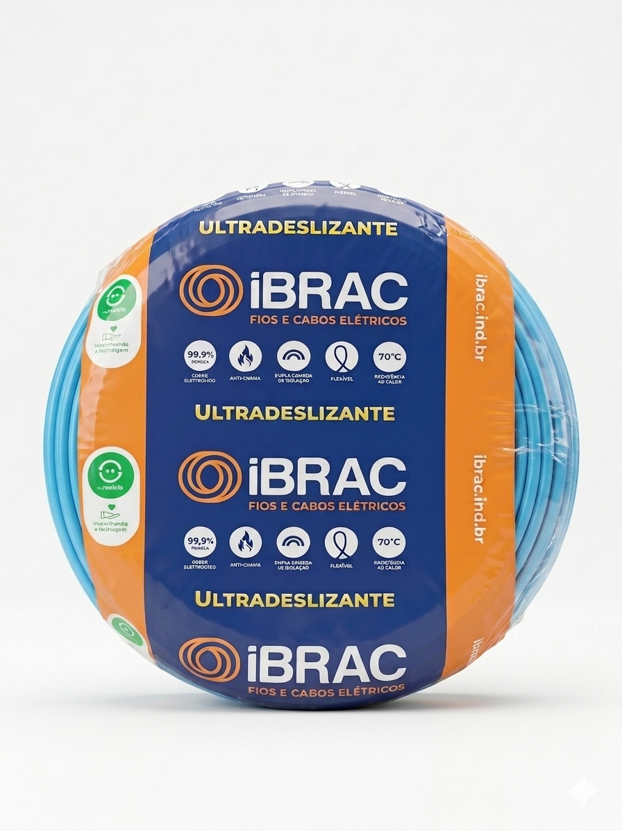 Cabo 450/750V 10mm² Azul Claro IBRAC