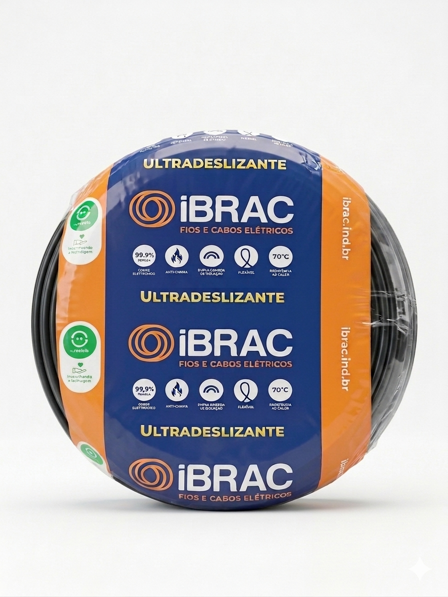 Cabo 450/750V 10mm² Preto IBRAC
